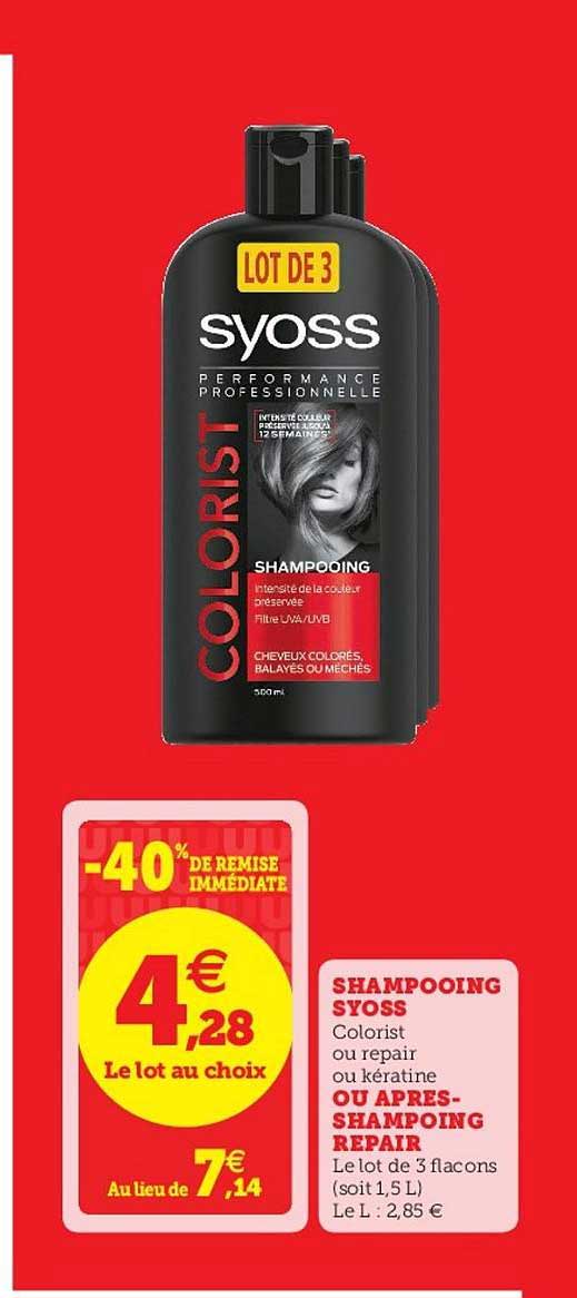 shampooing syoss ou après-shampoing repair