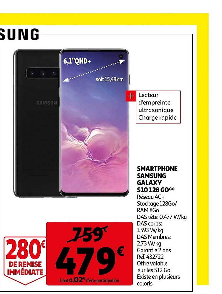 smartphone samsung galaxy s10 128 go