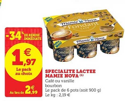 spécialité lactée mamie nova