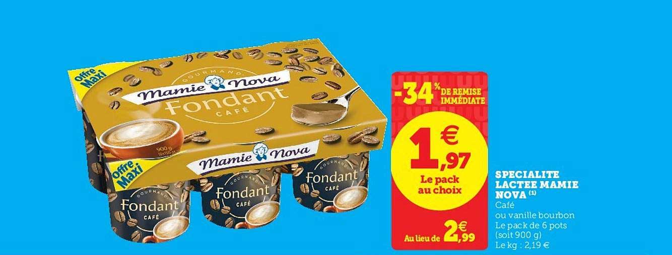 spécialité lactée mamie nova