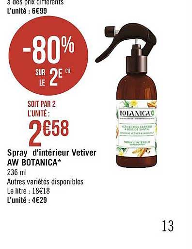 spray d'intérieur vetiver aw botanica