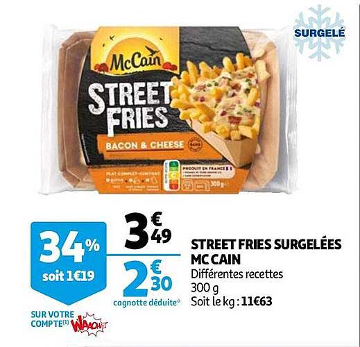 street fries surgelées mc cain