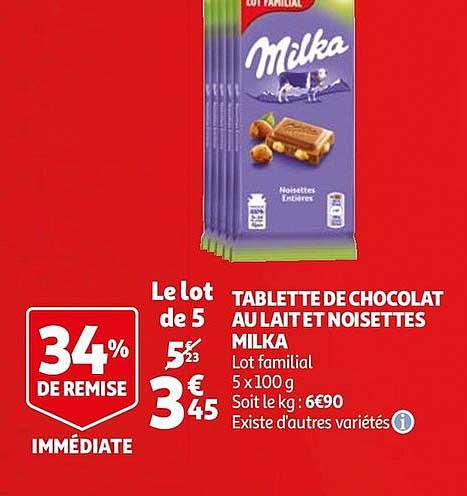 Tablette De Chocolat Au Lait Et Noisettes Milka