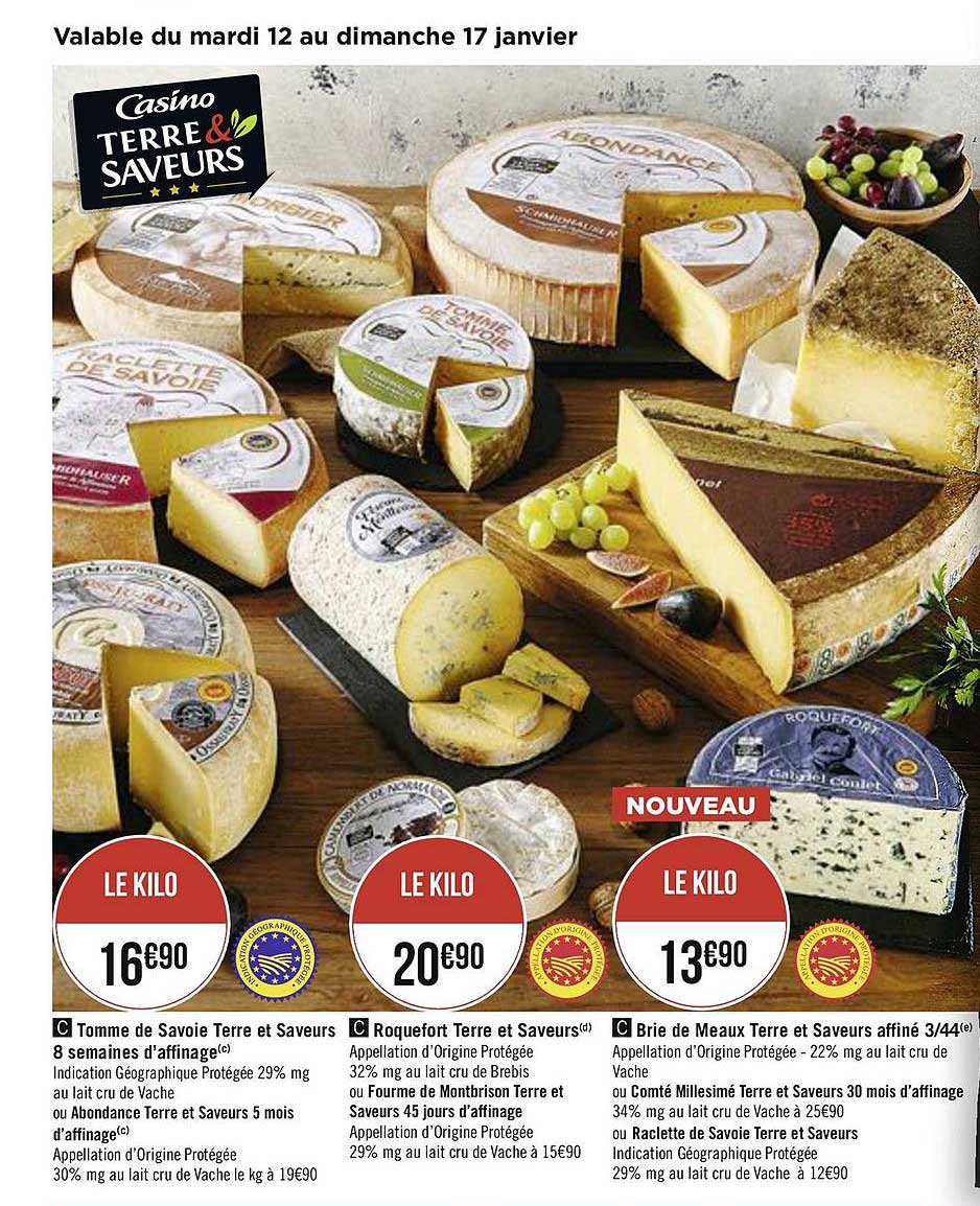 Tomme De Savoie Terre Et Saveurs, Requefort, Brie De Meaux