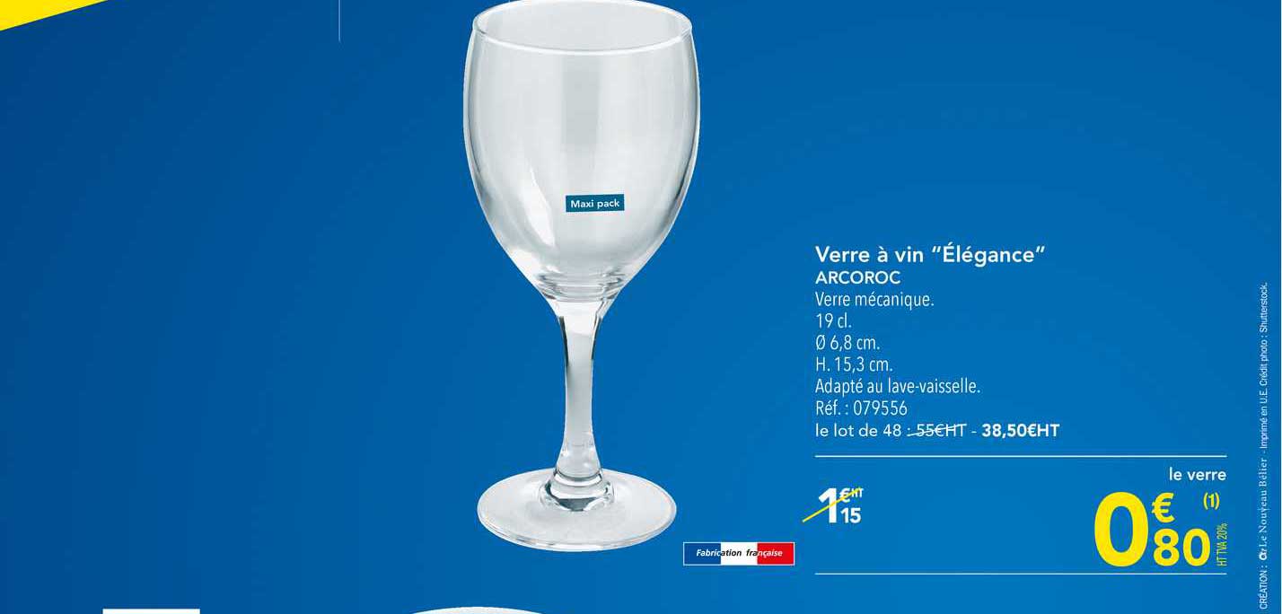 Verre à Vin "élégance" Arcoroc