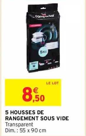 5 Housses De Rangement Sous Vide
