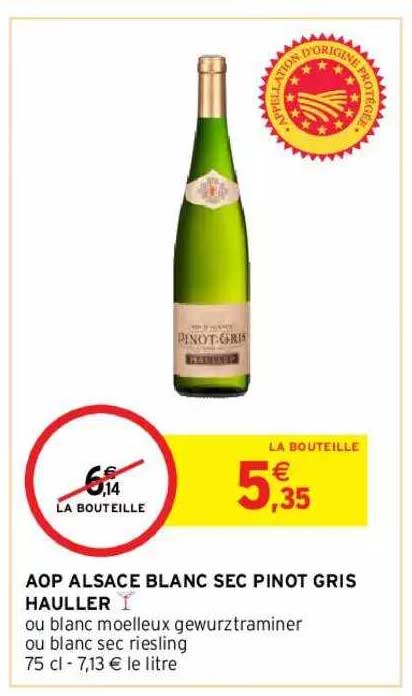 aop alsace blanc sec pinot gris hauller