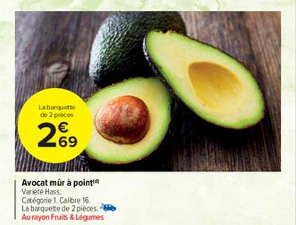 avocat mûr à point