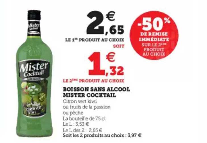 boisson sans alcool mister cocktail