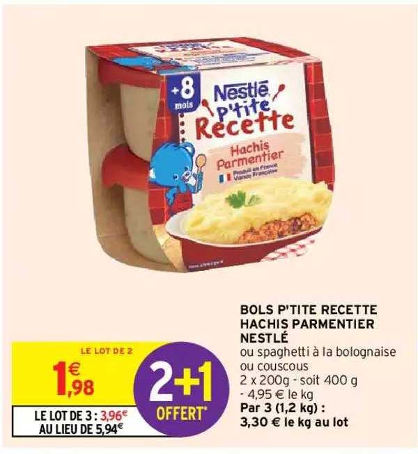 bols p'tite recette hachis parmentier nestlé