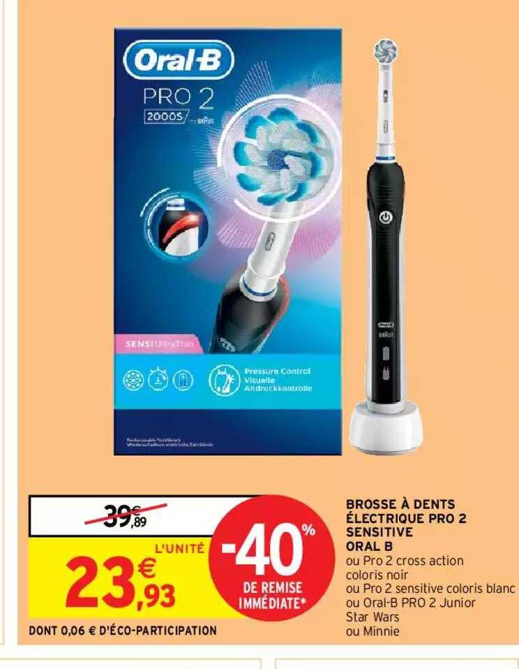 brosse à dents électrique pro 2 sensitive oral b