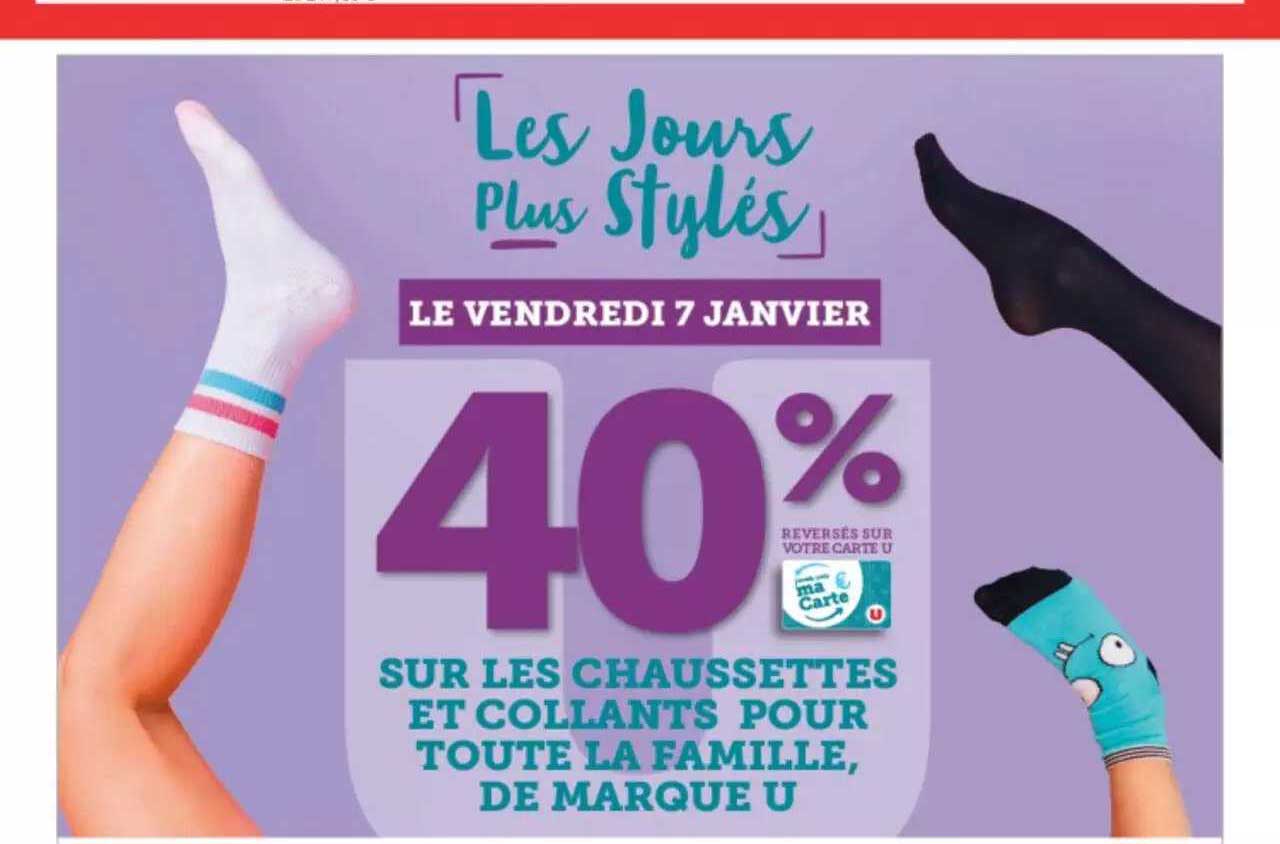 chaussettes et collants pour toute la  famille, de marque u