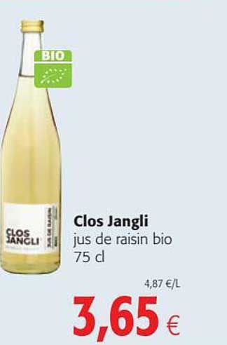 clos jangli jus de raisin bio