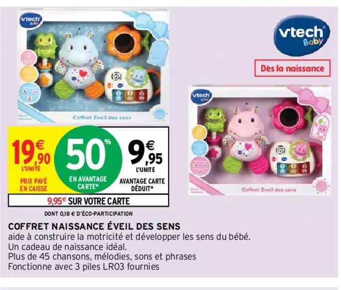 coffret naissance éveil des sens vtech baby
