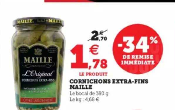 cornichons extra-fins maille