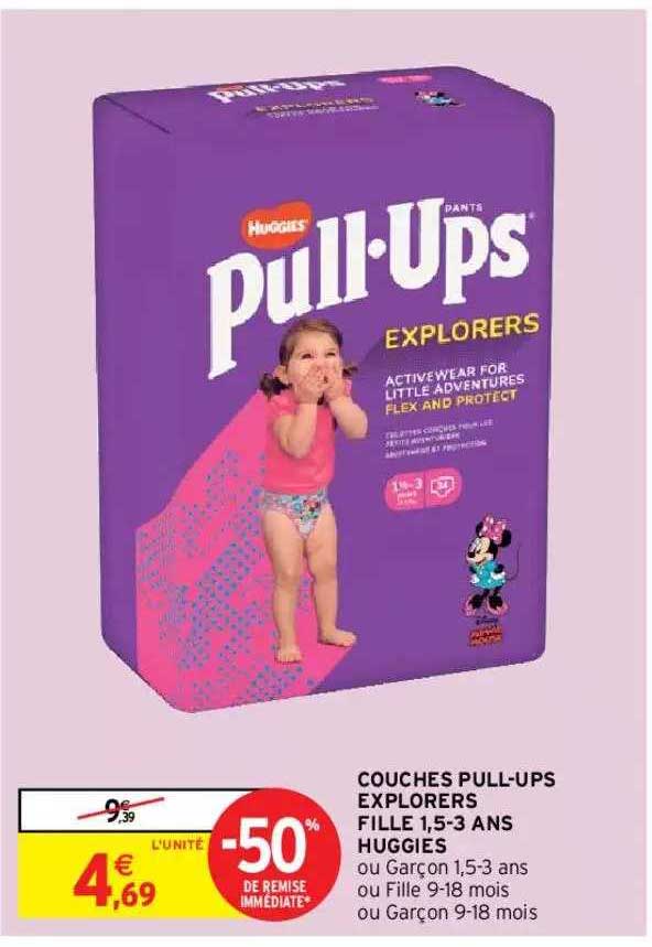 couches pull-ups explorers fille 1,5-3ans