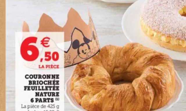 couronne briochée feuilletée nature 6 parts