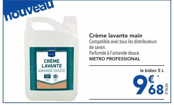 crème lavante main metro professional