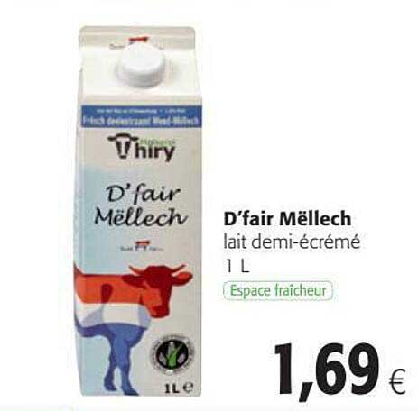 d'fair mëllech lait demi-écrémé