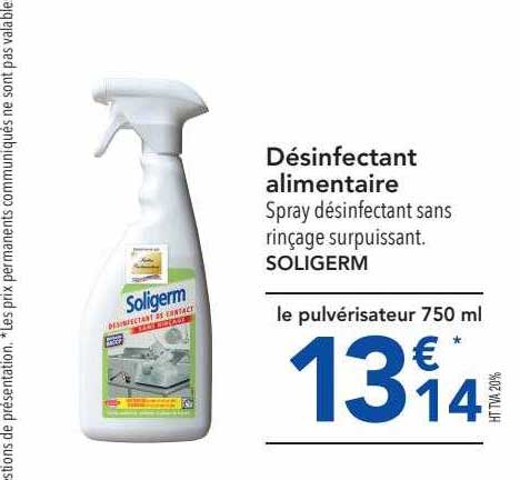 désinfectant alimentaire soligerm
