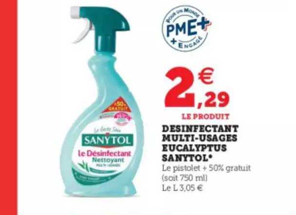 désinfectant multi-usages eucalyptus sanytol