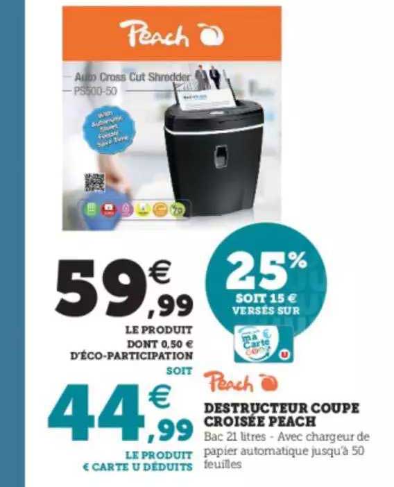 destructeur coupe croisée peach