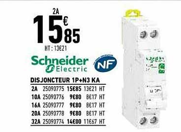 disjoncteur 1p+n3 ka schneider electric