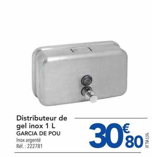 distributeur de gel inox 1 l garcia de pou