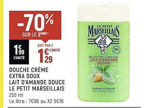 douche crème extra doux lait d'amande douce le petit marseillais