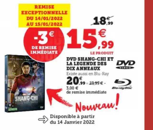 dvd shang-chi et le légende des dix anneaux