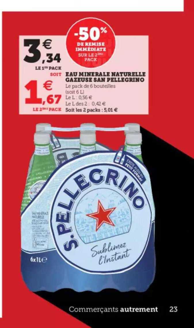 eau minérale naturelle gazeuse san pellegrino