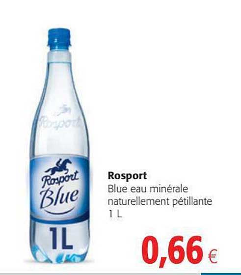 eau minérale naturellement pétillante blue rosport