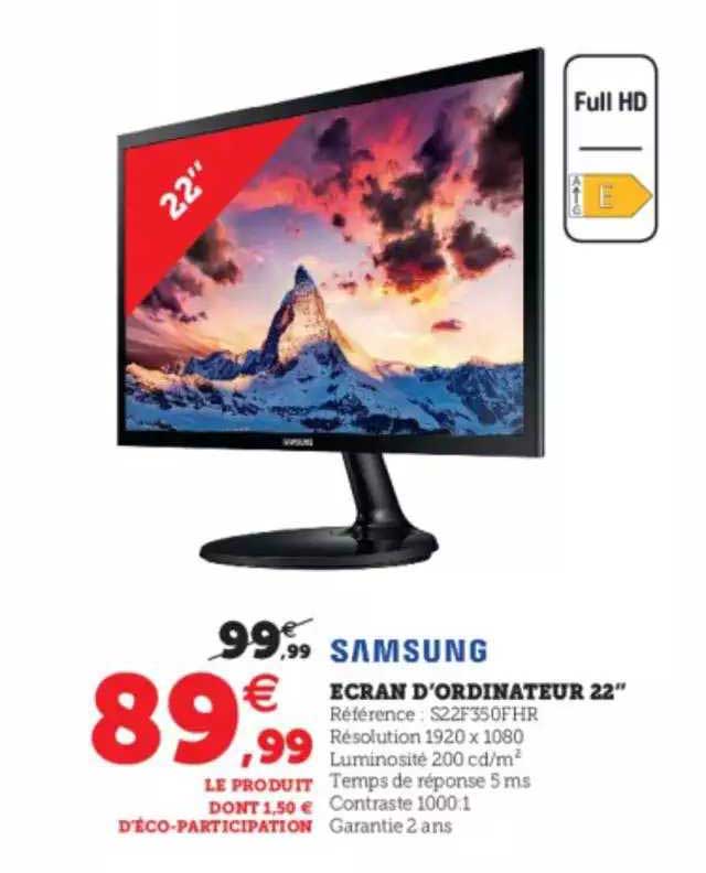 écran d'ordinateur 22" samsung