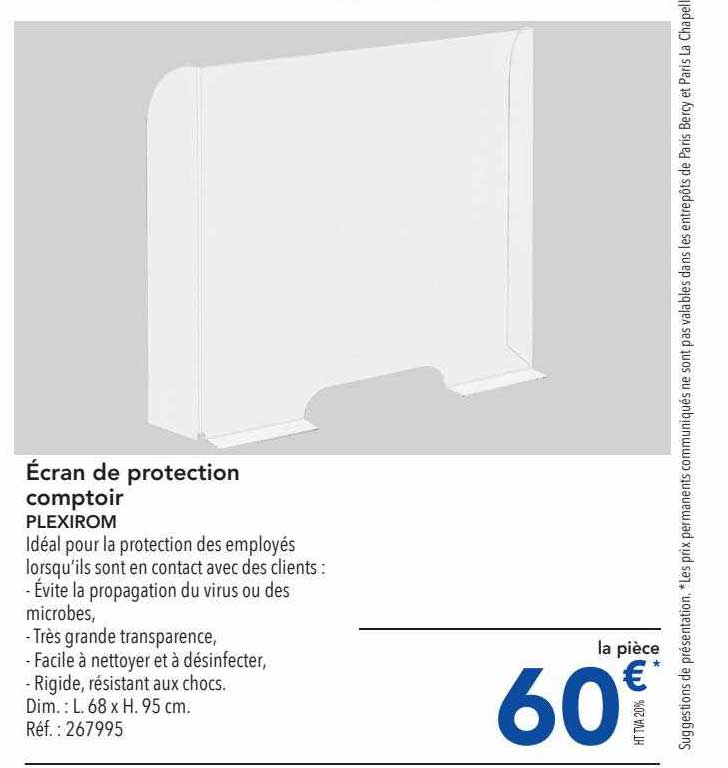 écran De Protection Comptoir Plexirom