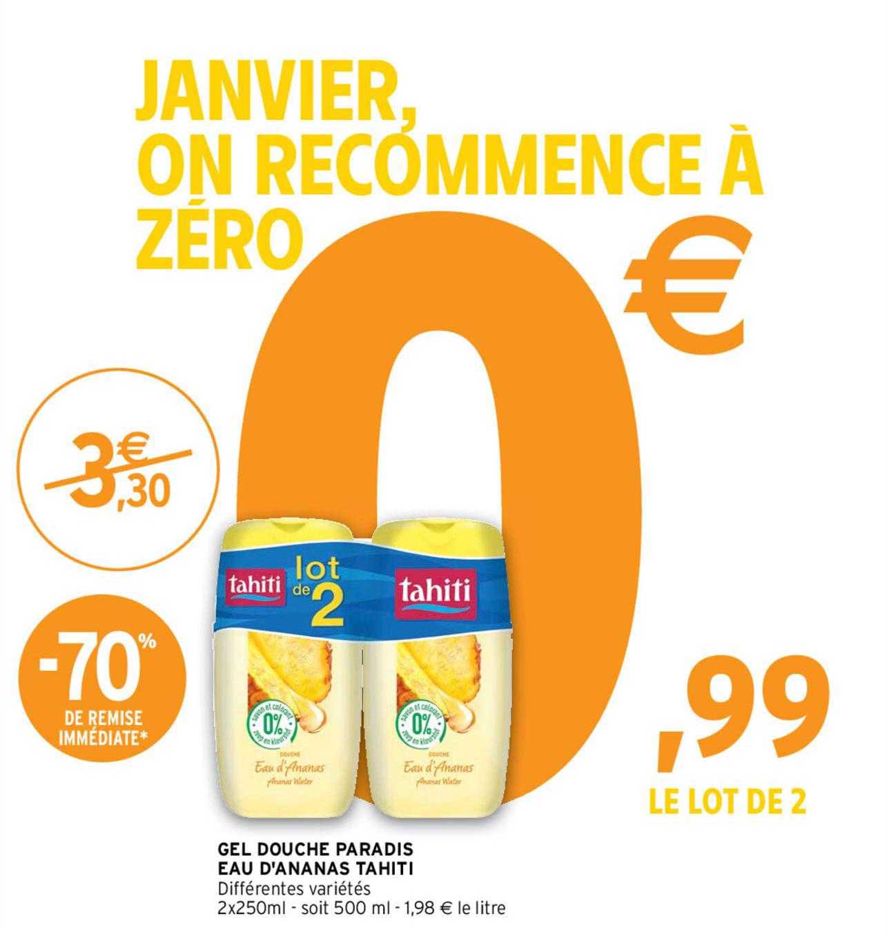 gel douche paradis eau d'ananas tahiti