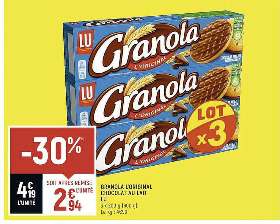 Granola L'original Chocolat Au Lait Lu