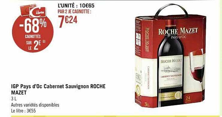 igp pays d'oc cabernet sauvignon roche mazet