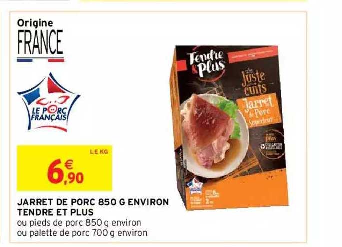 jarret de porc 850 g environ tendre et plus