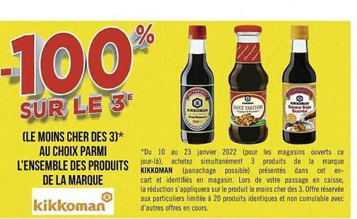 l'ensemble des produits de la marque kikkoman