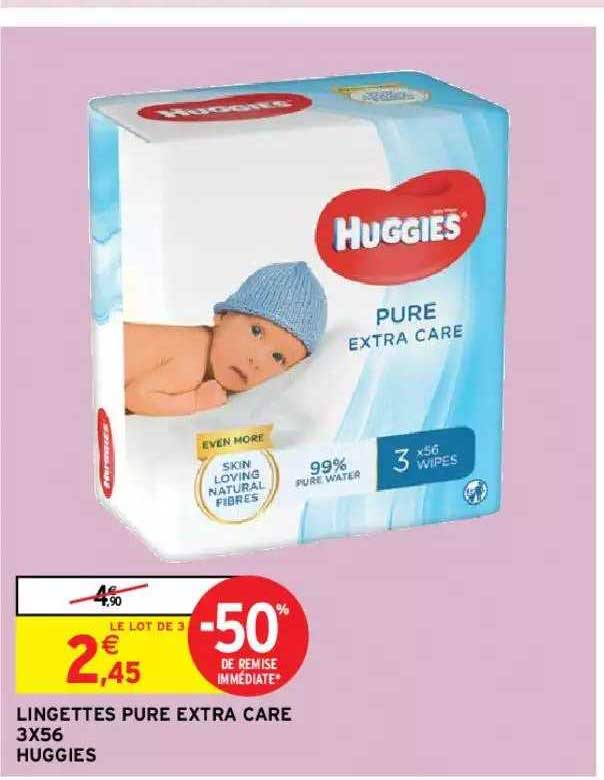 lingettes pure extra care 3x56 huggies