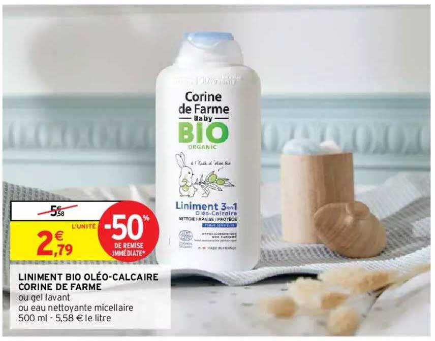 liniment bio oléo-calcaire corine de farme