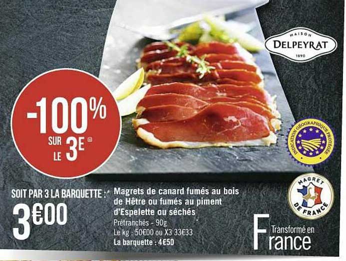 magrets de canard fumés au bois de hêtre ou fumés au piment d'espelette ou séchés