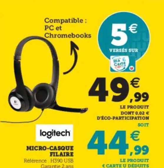 micro-casque filaire logitech