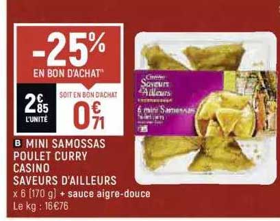 mini samossas poulet curry casino saveurs d'ailleurs