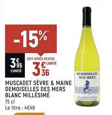 muscadet sèvre & maine demoiselles des mers blanc millésimé