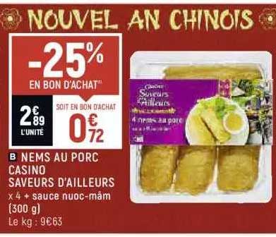 nems au porc casino saveurs d'ailleurs