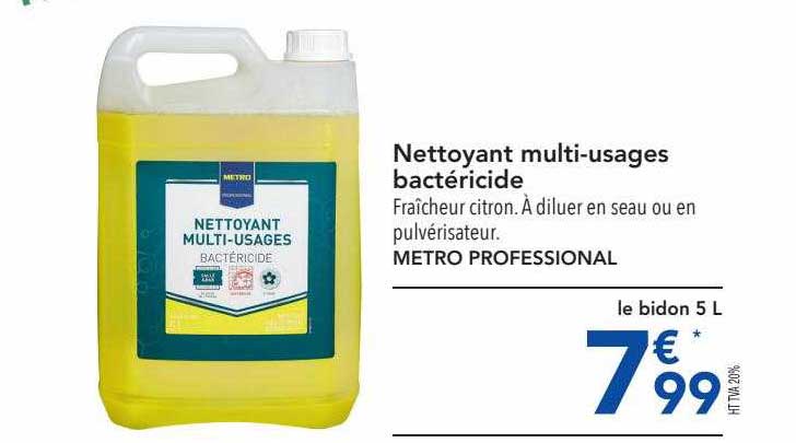 nettoyant multi-usages bactéricide metro professional