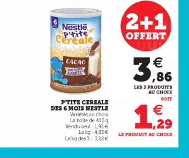 p'tite céréale dès 6 mois nestlé