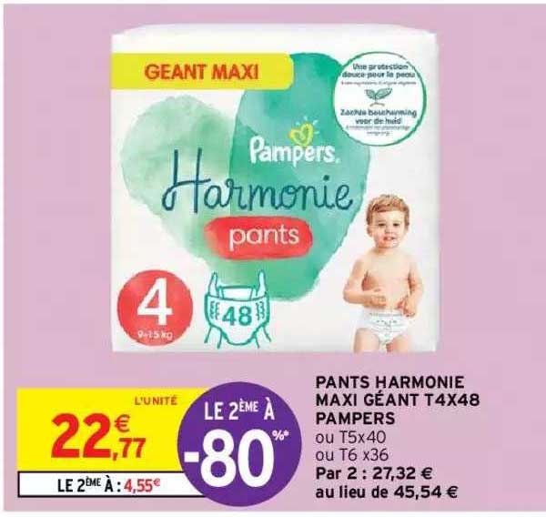 pants harmonie maxi géant t4 x48 pampers