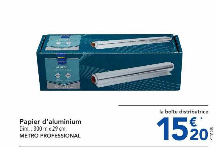 papier d'aluminium metro professional